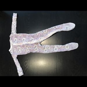 Kickee Pants purple ruffle footie